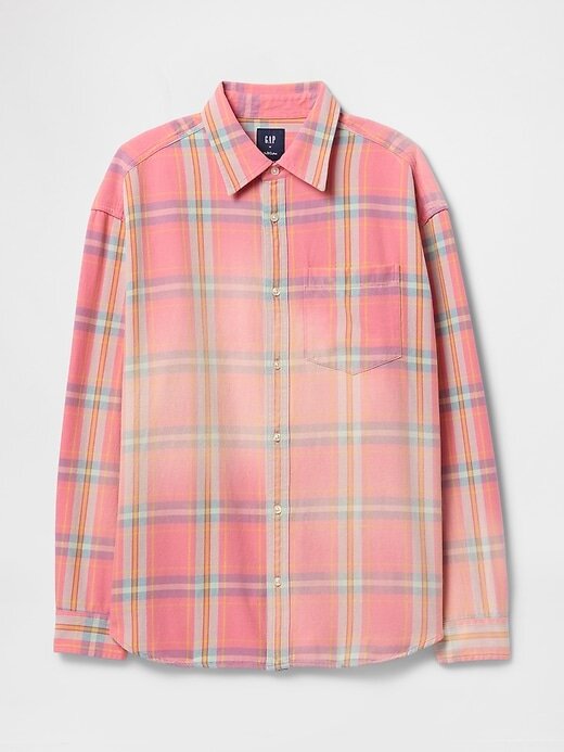 Camicia grande in twill lavato dal sole Camicia grande in twill lavato dal sole
