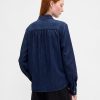 Camicia in denim con collo annodato Camicia in denim con collo annodato
