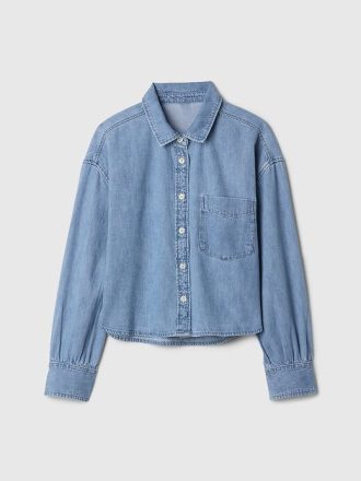 Camicia in denim oversize per bambini