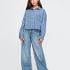 Camicia in denim oversize per bambini