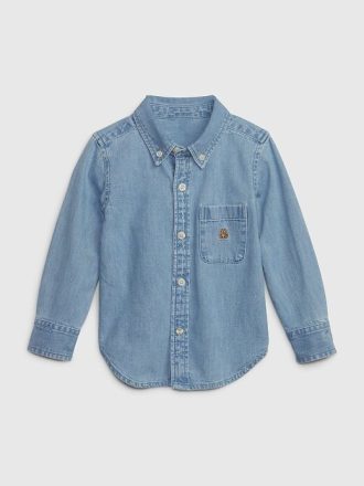 Camicia in denim per neonati e bambini piccoli