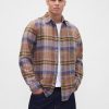 Camicia in flanella rilassata in cotone biologico