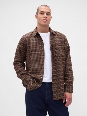 Camicia in flanella rilassata in cotone biologico