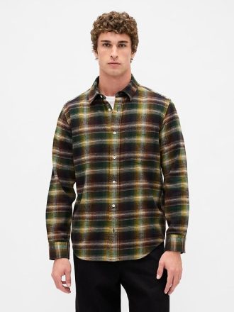 Camicia in flanella rilassata in cotone biologico