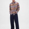 Camicia in flanella rilassata in cotone biologico