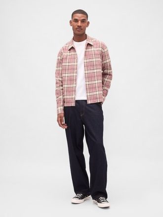 Camicia in flanella rilassata in cotone biologico