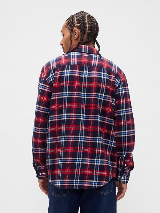 Camicia in flanella rilassata in cotone biologico Camicia in flanella rilassata in cotone biologico