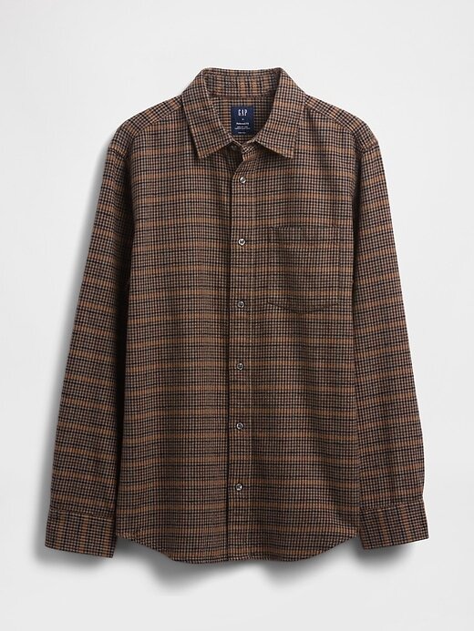 Camicia in flanella rilassata in cotone biologico Camicia in flanella rilassata in cotone biologico