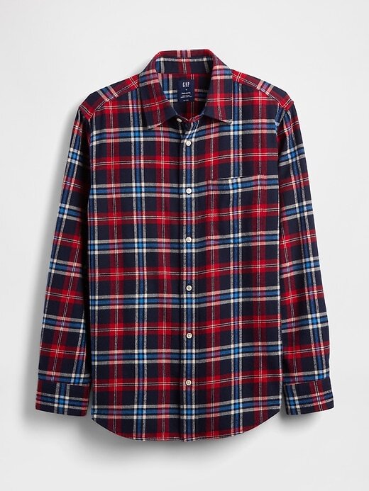 Camicia in flanella rilassata in cotone biologico Camicia in flanella rilassata in cotone biologico