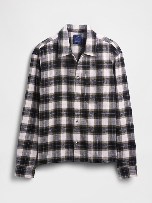 Camicia in flanella rilassata in cotone biologico Camicia in flanella rilassata in cotone biologico