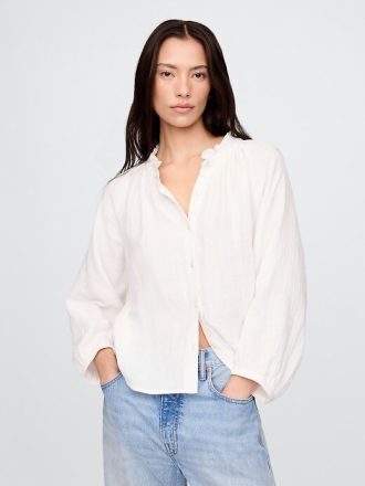 Camicia in garza di cotone