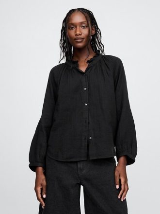 Camicia in garza di cotone