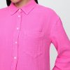 Camicia in garza di cotone con bottoni Camicia in garza di cotone con bottoni