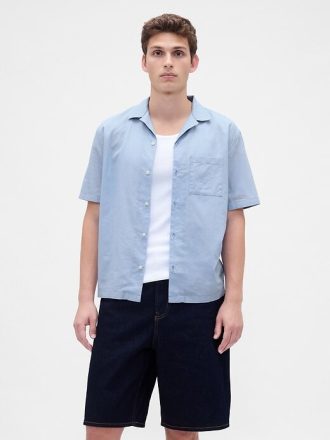Camicia in lino e cotone