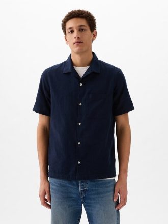 Camicia in lino e cotone
