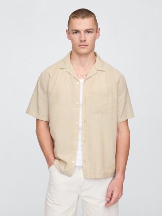 Camicia in lino e cotone