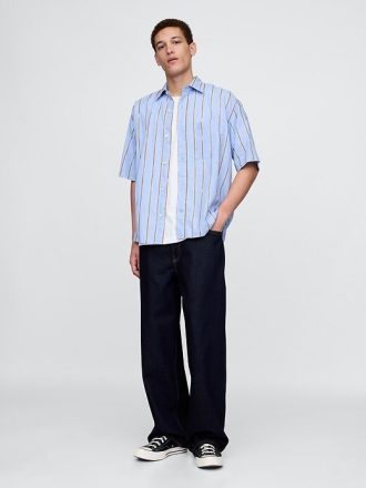 Camicia in lino e cotone