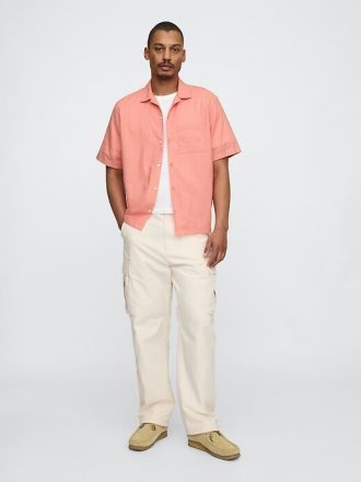 Camicia in lino e cotone