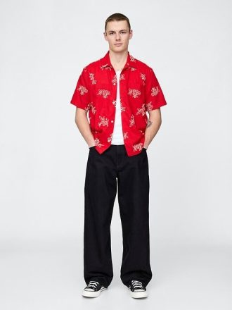 Camicia in lino e cotone