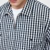 Camicia in popeline con tasca e cerniera intera Camicia in popeline con tasca e cerniera intera