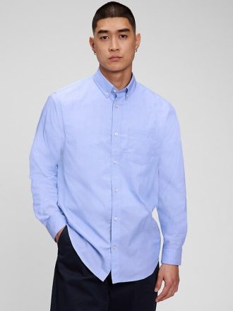 Camicia in popeline per tutto il giorno con vestibilità classica
