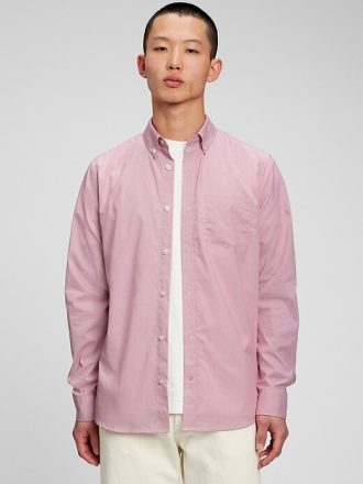 Camicia in popeline per tutto il giorno con vestibilità classica