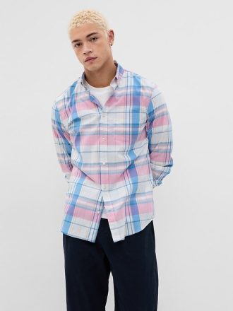 Camicia in popeline per tutto il giorno con vestibilità classica
