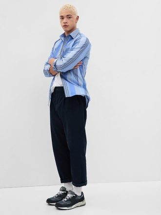 Camicia in popeline per tutto il giorno con vestibilità classica