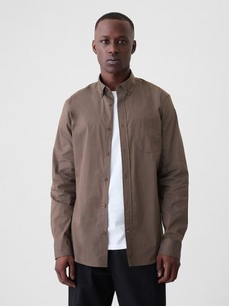 Camicia in popeline per tutto il giorno con vestibilità classica
