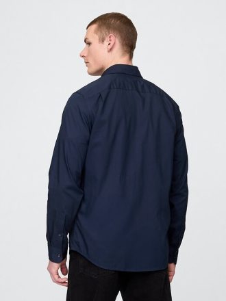 Camicia in popeline per tutto il giorno con vestibilità classica