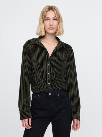 Camicia in velluto rilassata