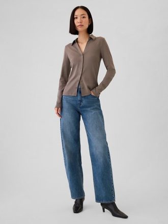 Camicia moderna con bottoni