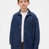 Camicia oversize in denim per bambini