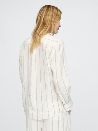 Camicia oversize in lino 100%