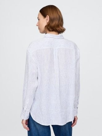Camicia oversize in lino 100%