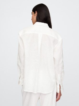 Camicia oversize in lino 100%