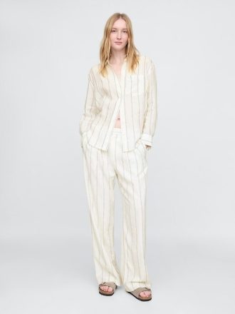 Camicia oversize in lino 100%