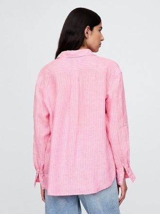 Camicia oversize in lino 100%