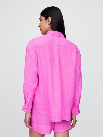 Camicia oversize in lino 100%