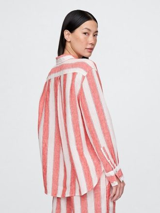 Camicia oversize in lino 100%