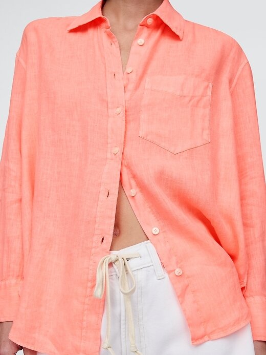 Camicia oversize in lino 100% Camicia oversize in lino 100%
