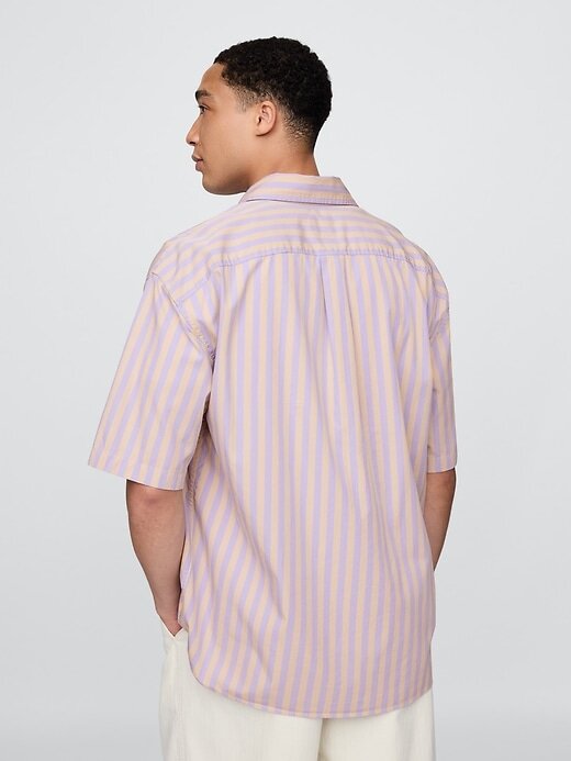 Camicia oversize in popeline di cotone biologico Camicia oversize in popeline di cotone biologico