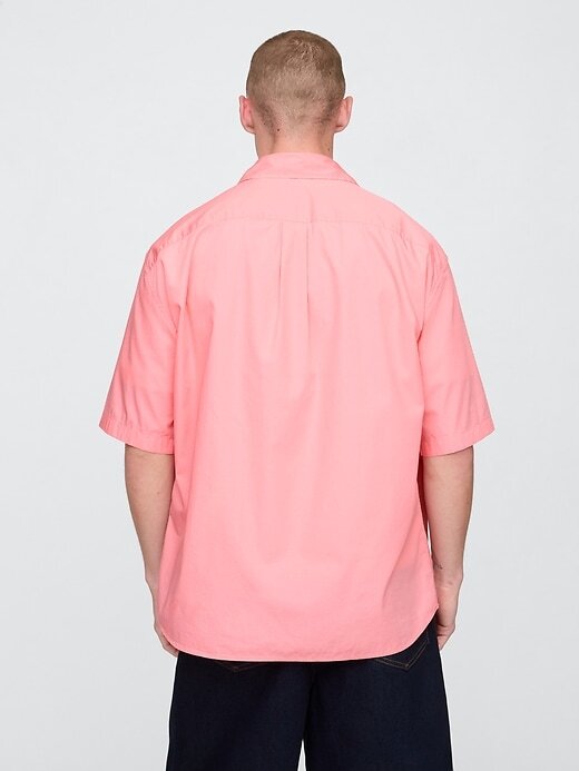 Camicia oversize in popeline di cotone biologico Camicia oversize in popeline di cotone biologico