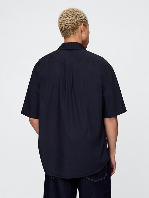 Camicia oversize in popeline di cotone biologico Camicia oversize in popeline di cotone biologico
