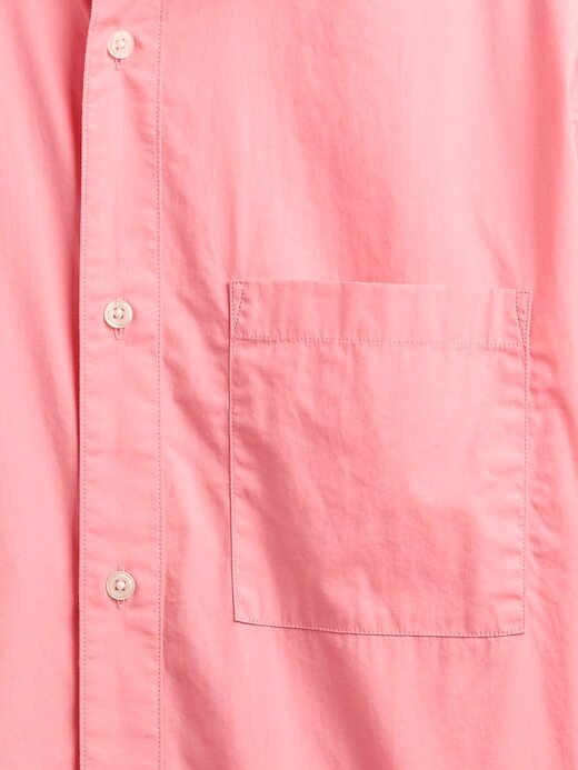 Camicia oversize in popeline di cotone biologico Camicia oversize in popeline di cotone biologico