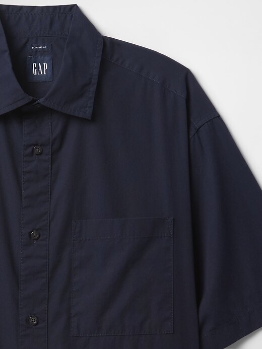 Camicia oversize in popeline di cotone biologico Camicia oversize in popeline di cotone biologico