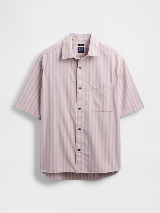 Camicia oversize in popeline di cotone biologico Camicia oversize in popeline di cotone biologico