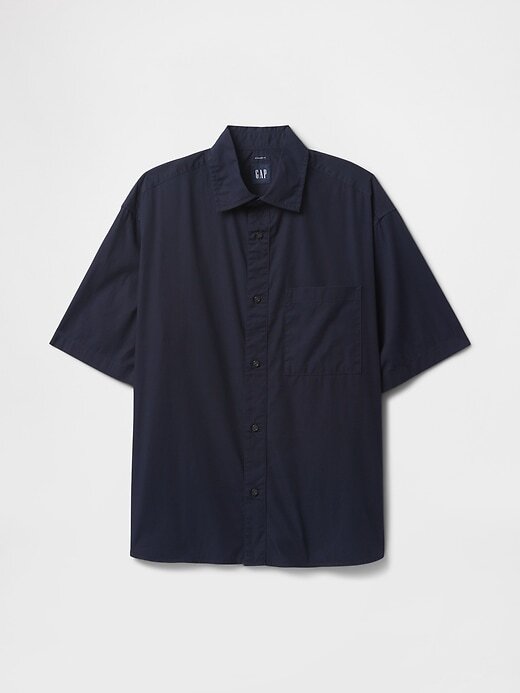 Camicia oversize in popeline di cotone biologico Camicia oversize in popeline di cotone biologico