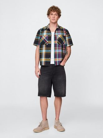 Camicia Oxford a quadri misti