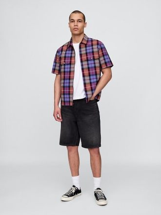 Camicia Oxford a quadri misti